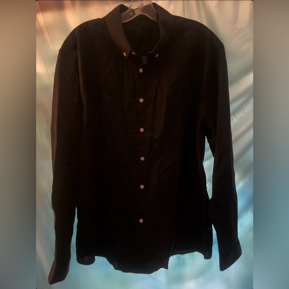 Black cotton twill shirt New